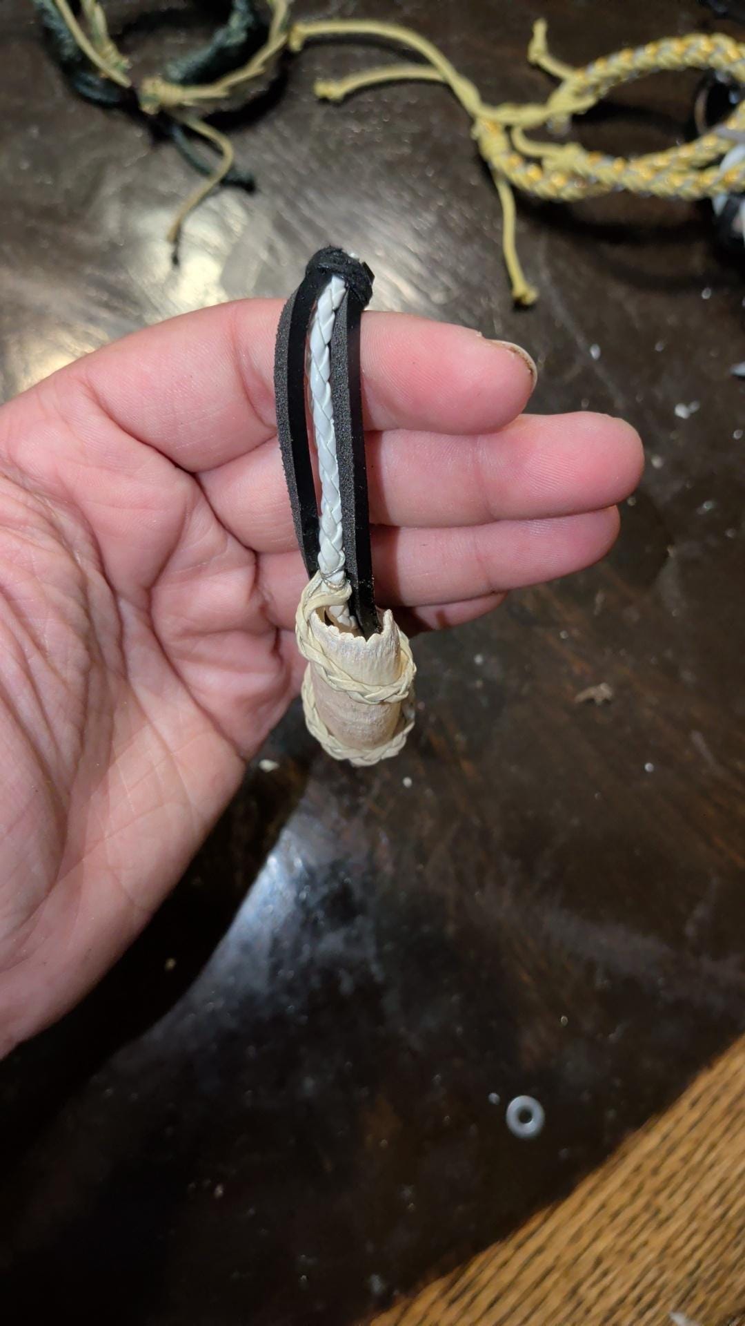 Handmade Alligator Tooth Bracelet | Braided Leather Wrap Jewelry