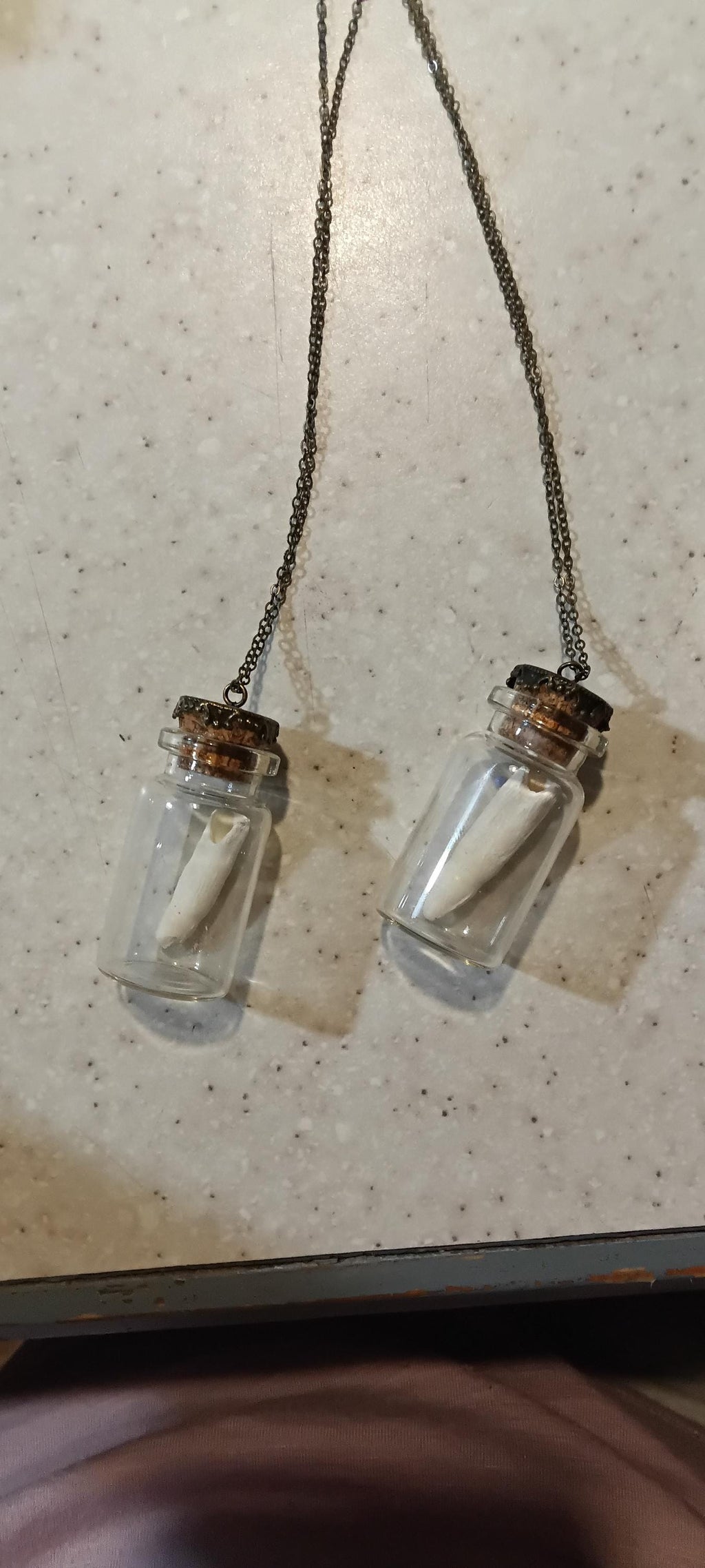 alligator in glass jar/necklace option
