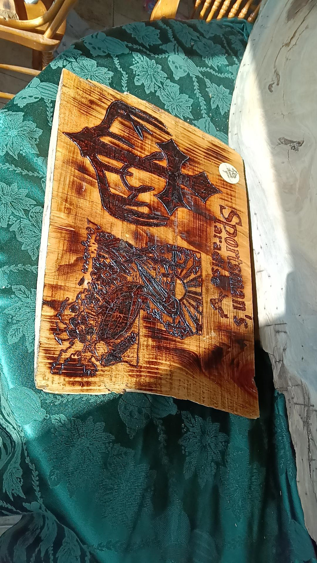 sportmans paradise Louisiana woodburned on sinker cypress