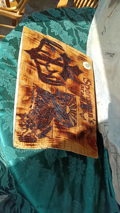 sportmans paradise |Louisiana Woodburned Sinker Cypress Art paradise..