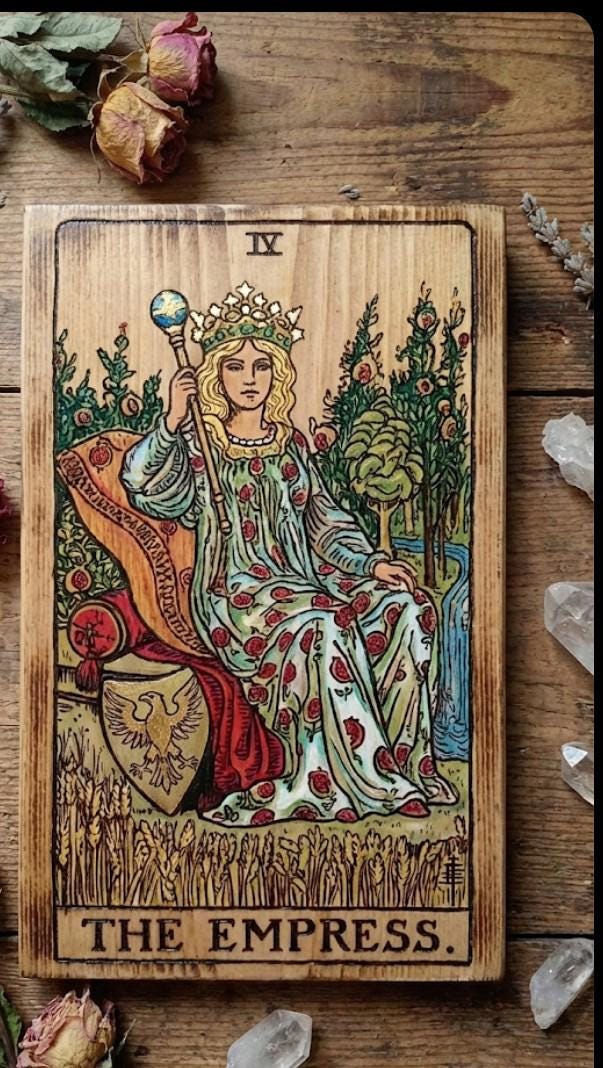 Hand-woodburned tarot cards crafted from sinker cypress, showcasing a customized bayou Gothic design.