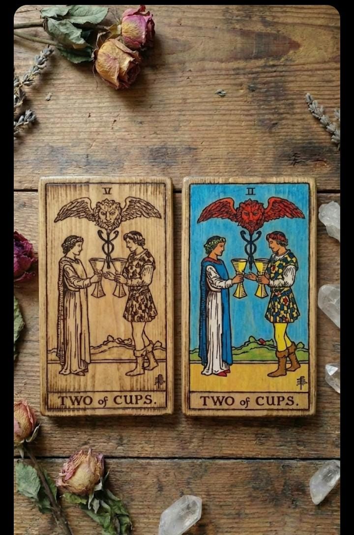 Handcrafted Wood Burned Tarot | Sinker Cypress Gothic Cards