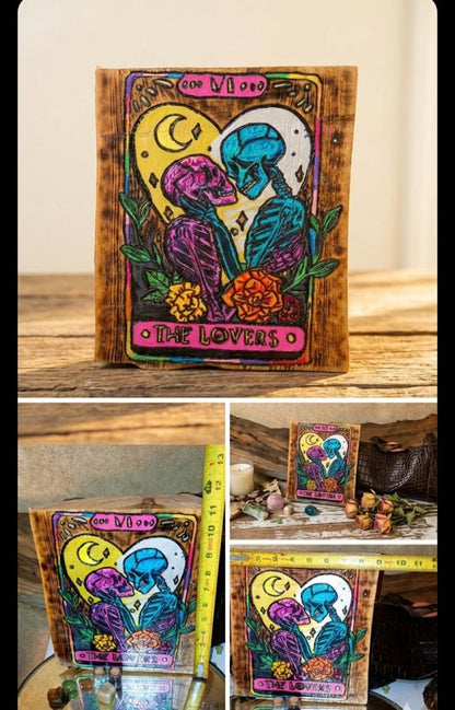 Handcrafted Wood Burned Tarot | Sinker Cypress Gothic Cards