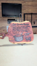 Handcrafted Red Cedar Gumbo Recipe Serving Board Live Edge Wood Burned Kitchen Decor Gift