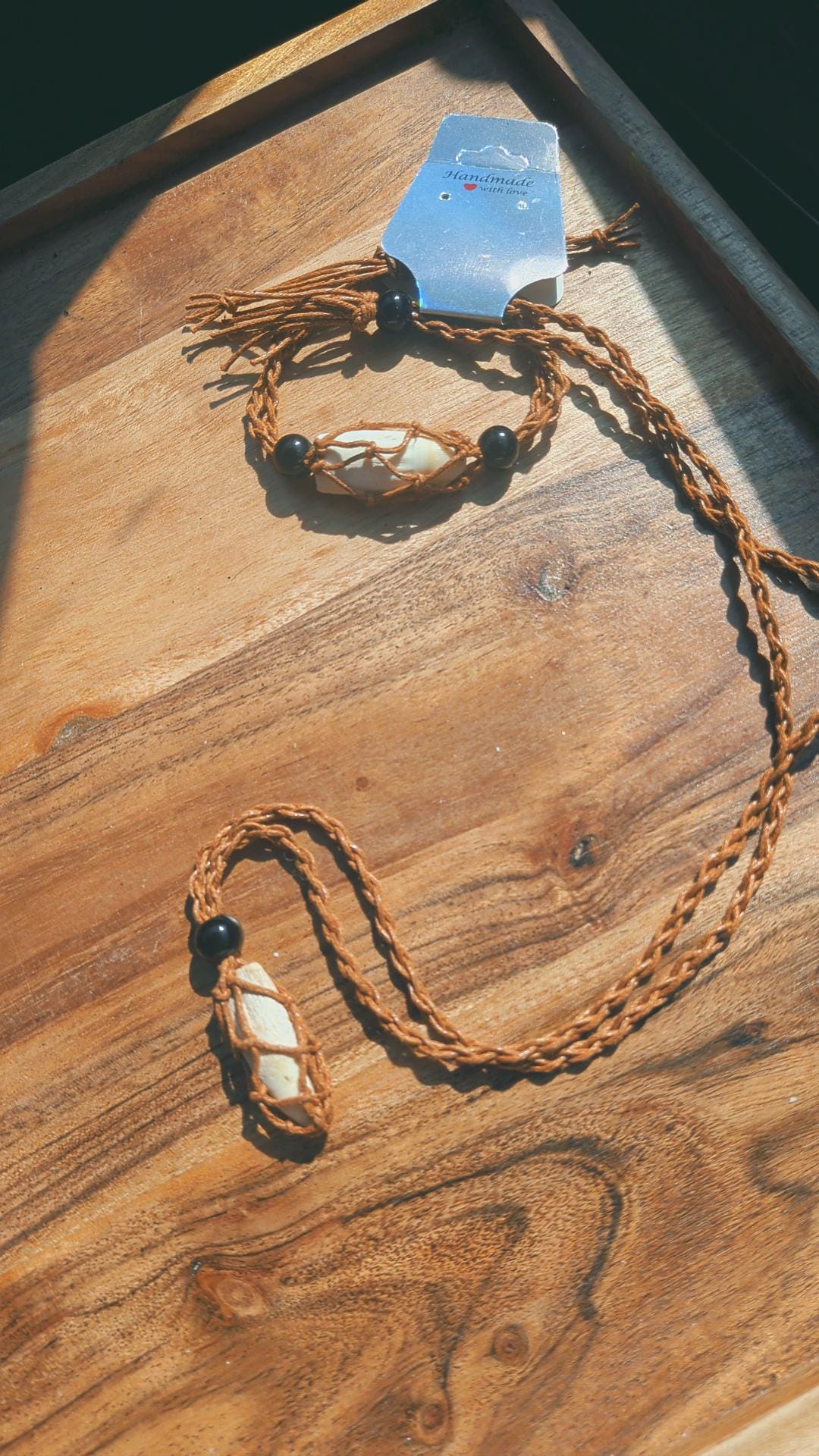 Louisiana Alligator Tooth Necklace & Bracelet Set | Handmade Jewelry