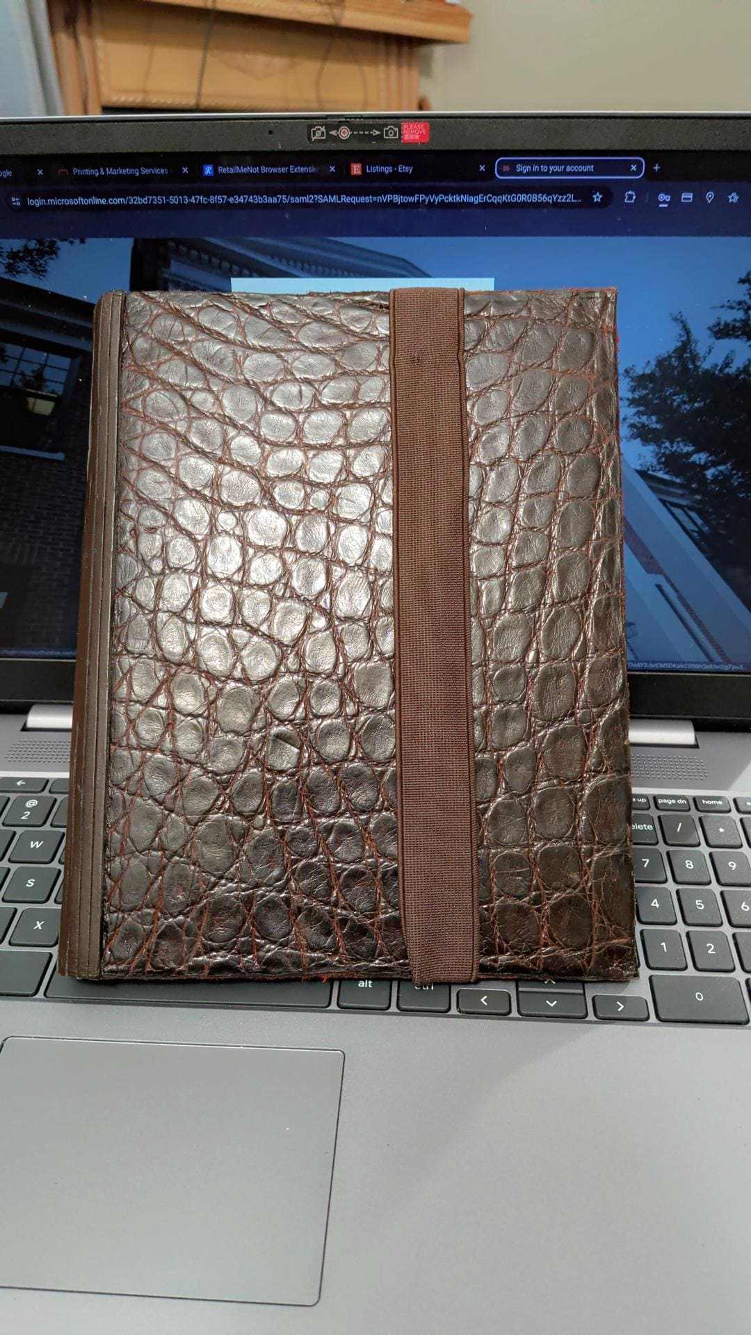Bayou Alligator Leather Padfolio | Handmade Louisiana iPad Case