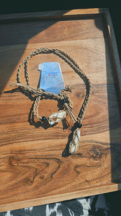 Louisiana Alligator Tooth Necklace & Bracelet Set | Handmade Jewelry