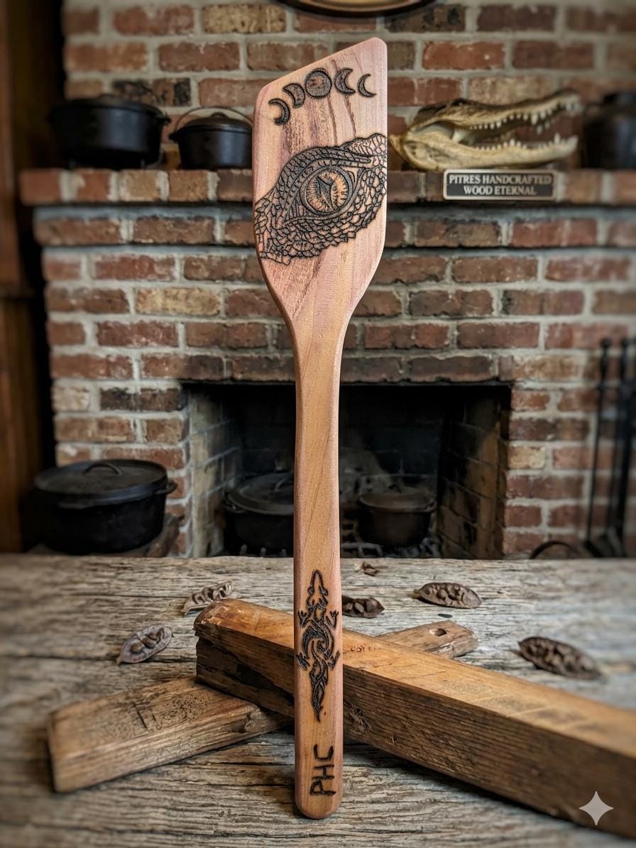 Hand-Burned Cypress Large Paddle | Father's Day Man Cave Decor Cypress