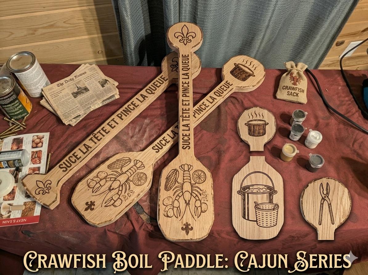 Hand-Burned Cypress Large Paddle | Father's Day Man Cave Decor Cypress