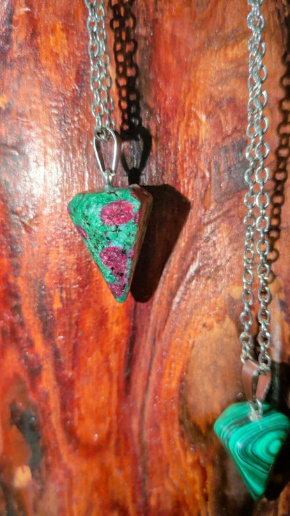 Crystal Pendulum Necklace | Alligator Tooth Talisman Jewelry