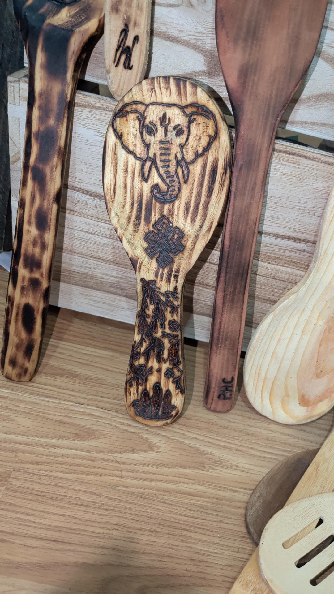 Hand-Burned Cypress Roux Paddle | Custom Louisiana Kitchen Utensil