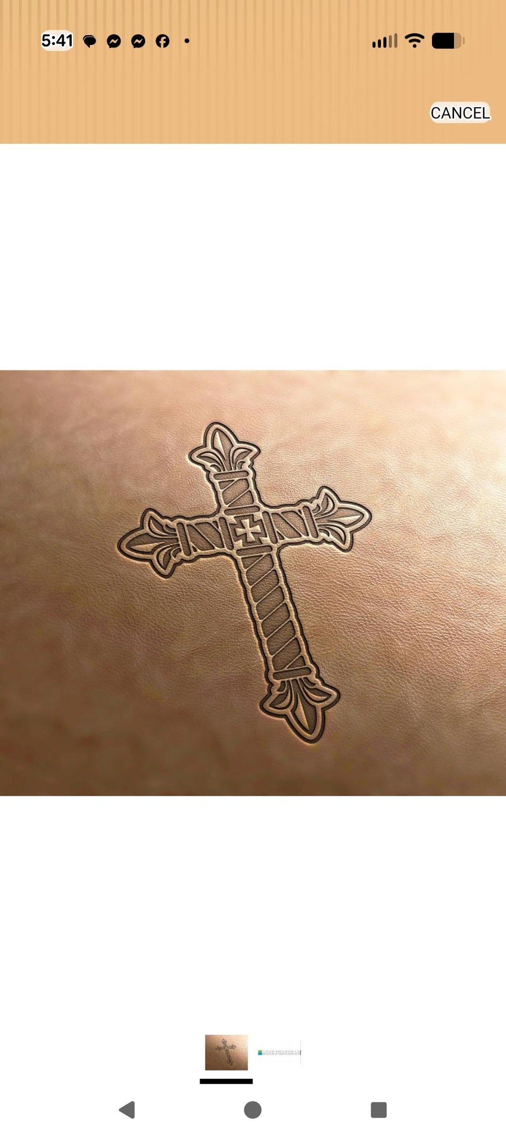 Personalized Leather Bible cover with cross engraving and name customization option