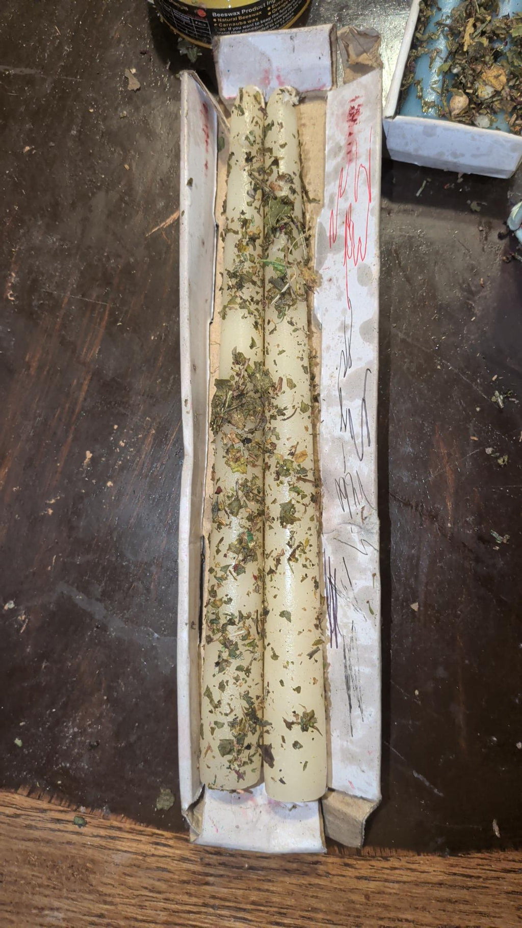 Hand-Rolled Herbal Intention Candles | Beeswax Chime Pillar Sets, Cajun Ritual Altar Candles