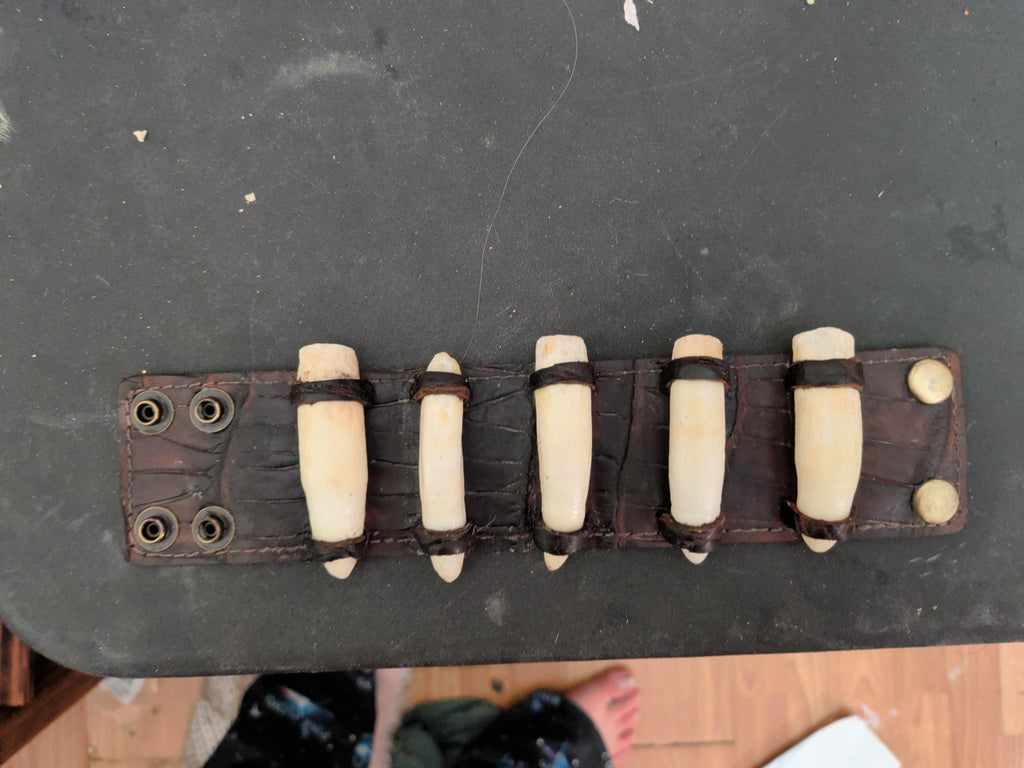 Custom Alligator Leather Bracelet with Trophy Teeth – Louisiana Heritage Cuff