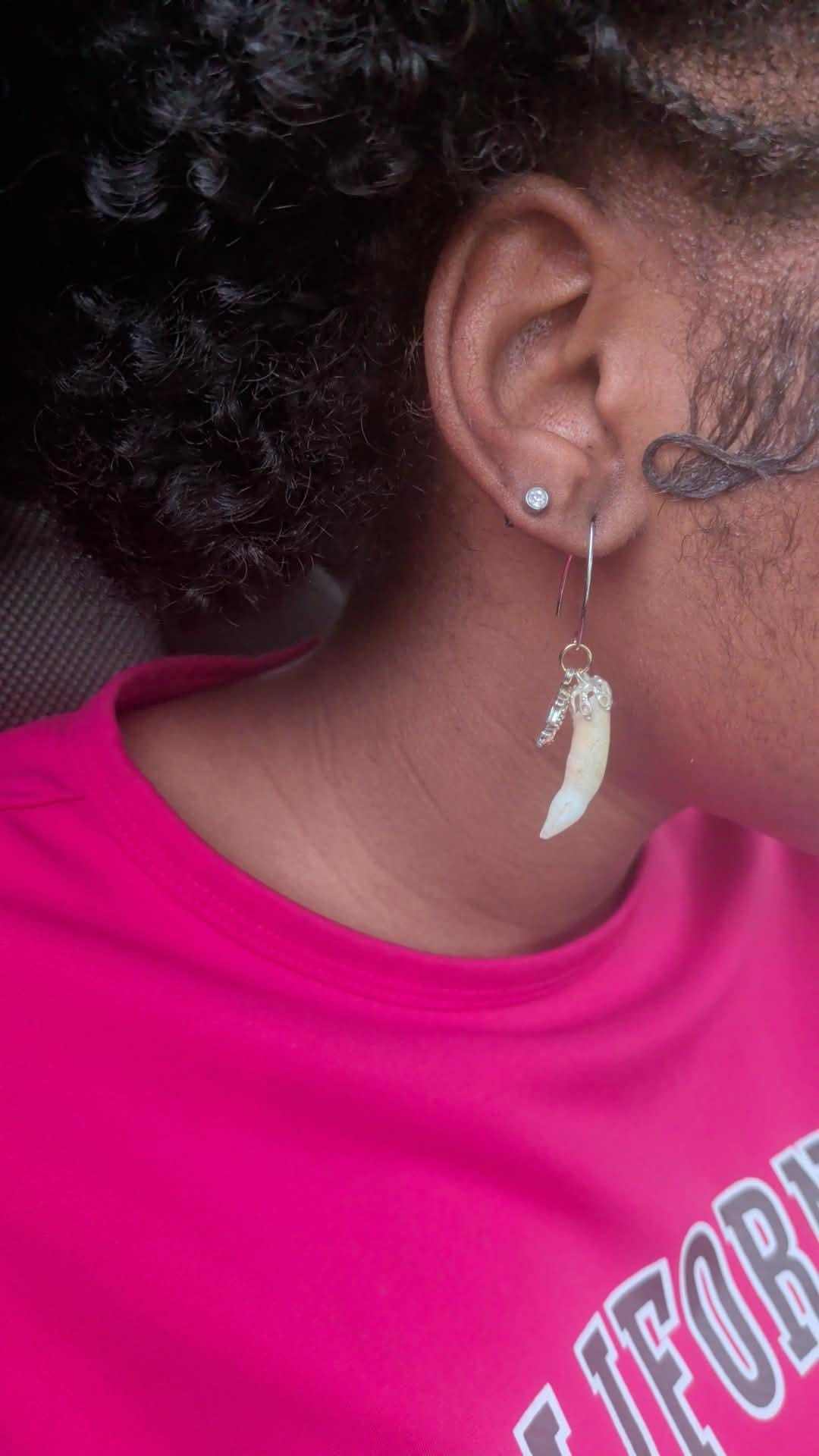 Genuine Alligator Tooth Earrings | Handmade Taxidermy Jewelry