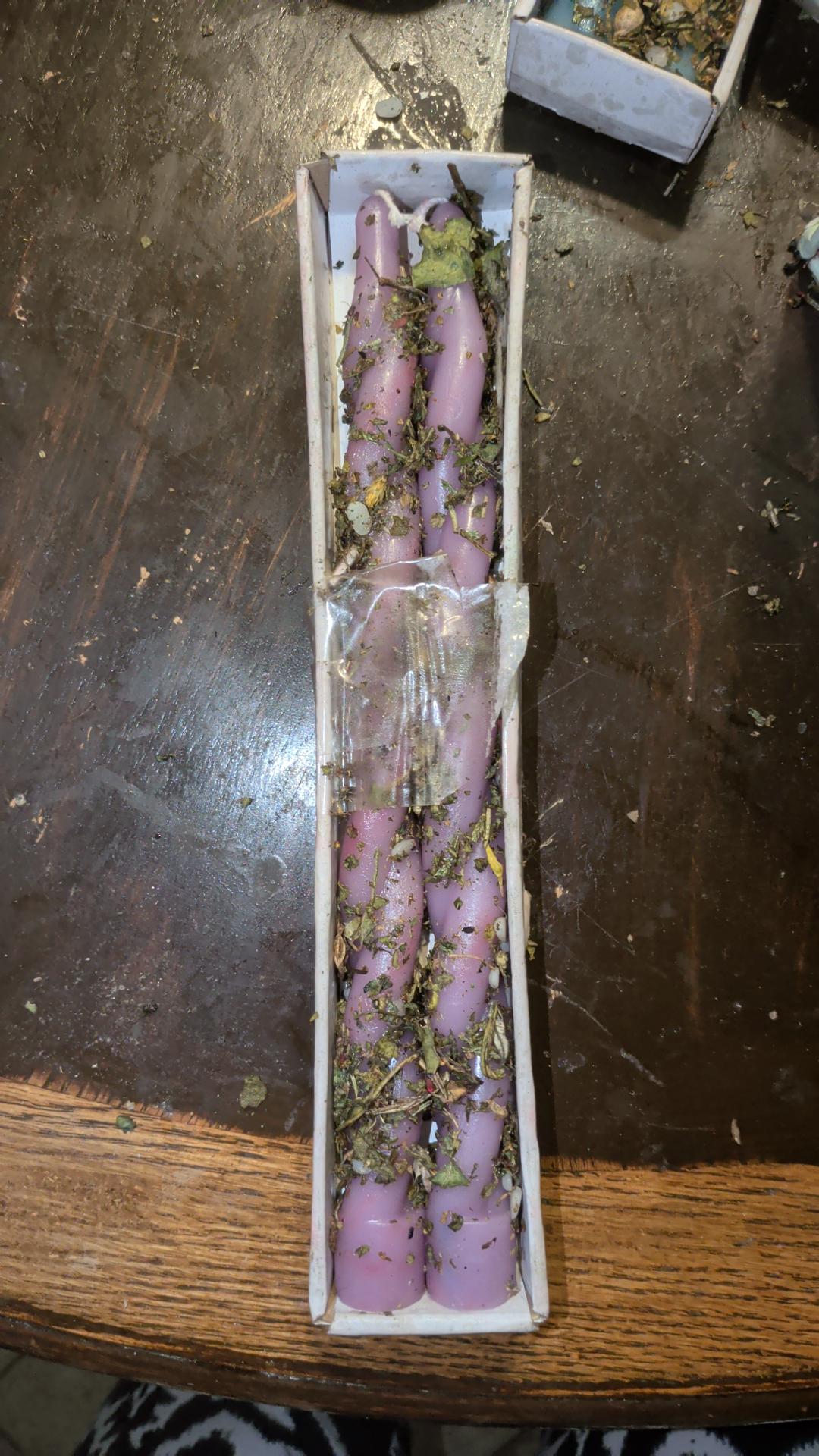 Hand-Rolled Herbal Intention Candles | Beeswax Ritual Candle Set