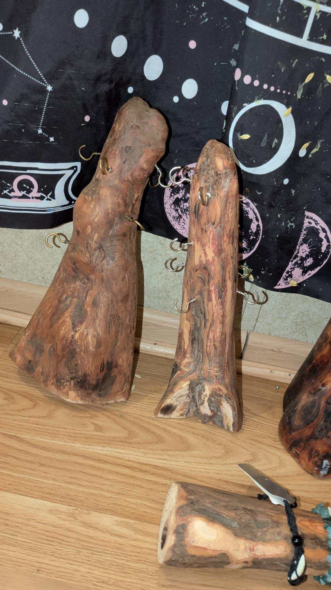 Rustic Cypress Knee Jewelry Display | Natural Wood Organizer