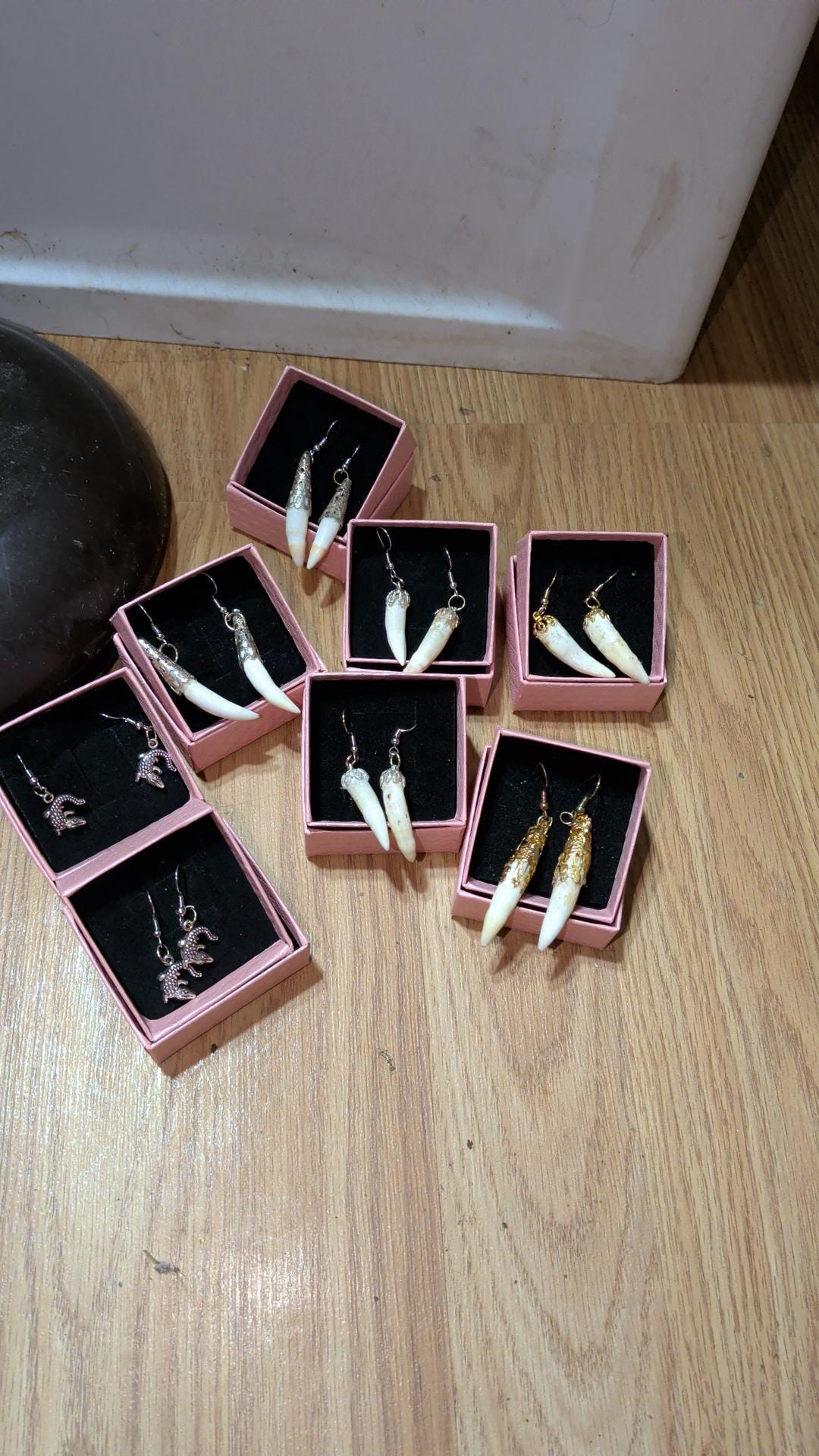 Genuine Alligator Tooth Earrings, Taxidermy Jewelry, Edgy Boho Accessories