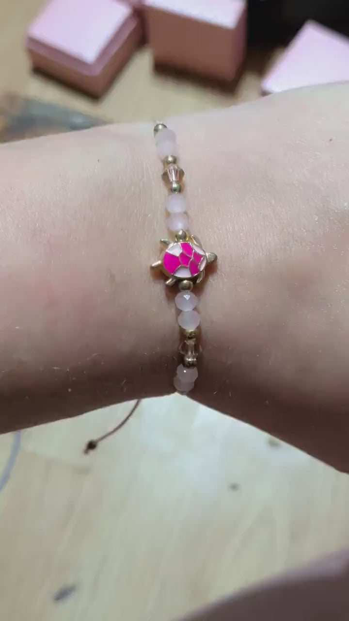 Dainty Turtle Charm Bracelet | Coastal Boho Stacking Jewelry | Summer Beach Accessory, alligator tooth charm