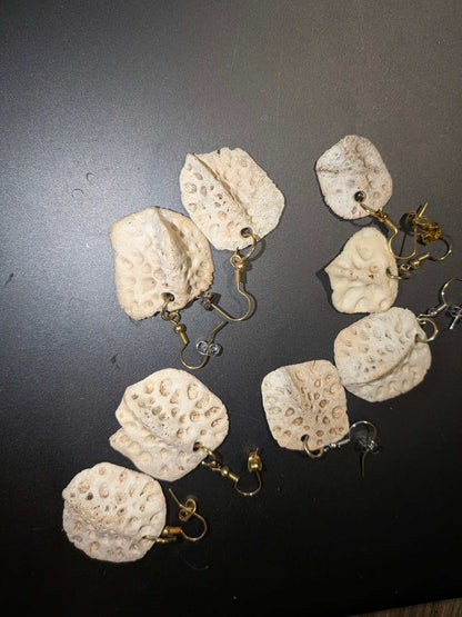 Natural Alligator Backbone Earrings |Rustic Southern Bone Jewelry Bone
