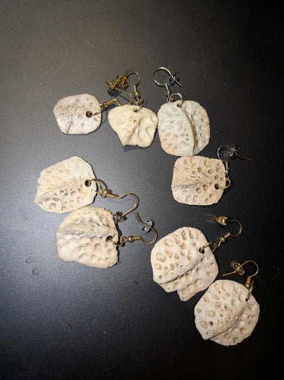 Natural Alligator Backbone Earrings |Rustic Southern Bone Jewelry Bone