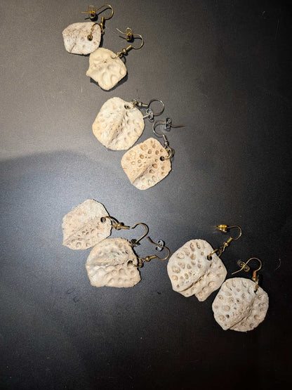 Natural Alligator Backbone Earrings |Rustic Southern Bone Jewelry Bone